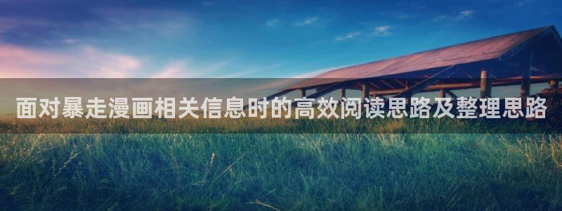 梦漫漫画热门连载漫画：面对暴走漫画相关信息时的高效阅读思路及整理思路