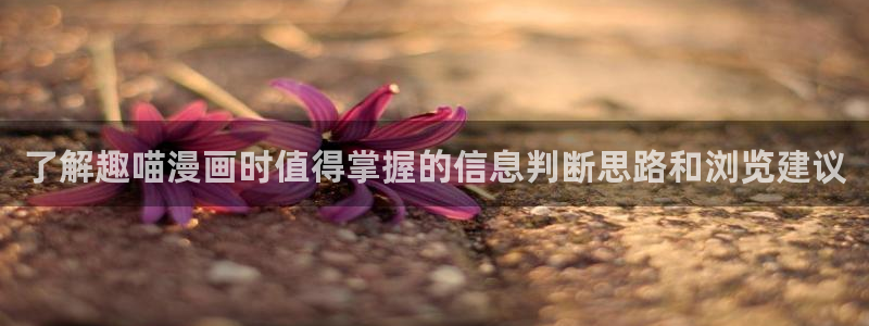 梦漫漫画漫画动态:了解趣喵漫画时值得掌握的信息判断思路和浏览建议