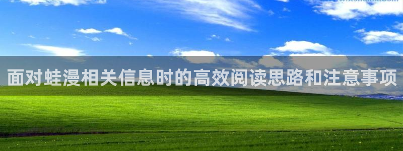 梦漫漫画每日漫画更新：面对蛙漫相关信息时的高效阅读思路和注意事项